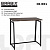 Стол на металлокаркасе BRABIX "LOFT CD-001", 800х440х740 мм, складной, цвет морёный дуб, 641209