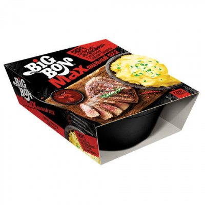 Пюре картофельное BIG BON Max "По-домашнему" с тушеной говядиной 110 г, 16808