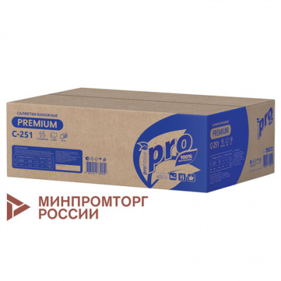 Салфетки 200 шт. PROtissue (Система N4) PREMIUM, 2-слойные, КОМПЛЕКТ 20 шт., 21х16 см, V-сложение, белые, C251, С251 Салфетки 200 шт. PROtissue (Система N4) PREMIUM, 2-слойные, КОМПЛЕКТ 20 шт., 21х16 см, V-сложение, белые, C251, С251