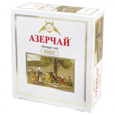 Чай АЗЕРЧАЙ "Букет" черный, 100 пакетиков по 2 г, 419831 Чай АЗЕРЧАЙ "Букет" черный, 100 пакетиков по 2 г, 419831