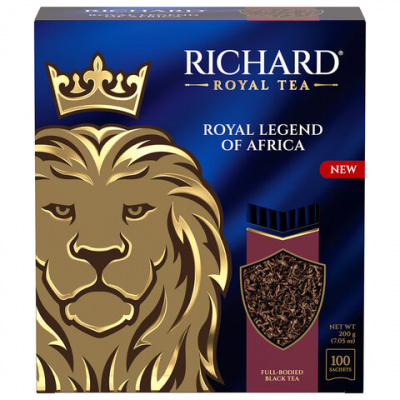 Чай RICHARD "Royal legend of Africa" черный, 100 пакетиков в конвертах по 2 г, 102735 Чай RICHARD "Royal legend of Africa" черный, 100 пакетиков в конвертах по 2 г, 102735
