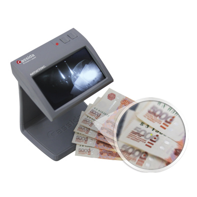 Детектор банкнот CASSIDA Primero Laser, ЖК-дисплей 11 см, просмотровый, ИК, антитокс, спецэлемент"М", 3391 Детектор банкнот CASSIDA Primero Laser, ЖК-дисплей 11 см, просмотровый, ИК, антитокс, спецэлемент"М", 3391
