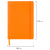 Блокнот А5 (148x218 мм), BRAUBERG "Metropolis Ultra", под кожу, 80 л., резинка, клетка, оранжевый, 111019