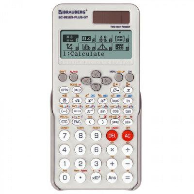 Калькулятор инженерный BRAUBERG SC-991ES-PLUS-GY (164х80 мм), 552 функции, 10+2 разряда, СЕРЫЙ, 272652 Калькулятор инженерный BRAUBERG SC-991ES-PLUS-GY (164х80 мм), 552 функции, 10+2 разряда, СЕРЫЙ, 272652