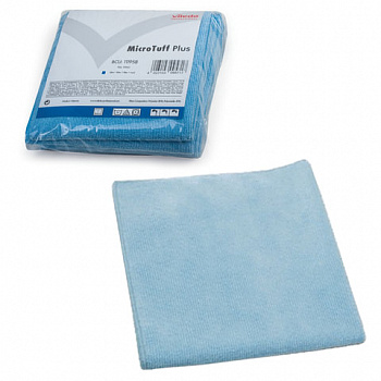 Салфетки VILEDA PROFESSIONAL "МикроТаффПлюс", КОМПЛЕКТ 5 шт., микрофибра, голубые, 38х38 см, 340 г/м2, 174192