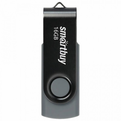 Флеш-диск 16 GB SMARTBUY Twist USB 2.0, черный, SB016GB2TWK Флеш-диск 16 GB SMARTBUY Twist USB 2.0, черный, SB016GB2TWK