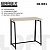 Стол на металлокаркасе BRABIX "LOFT CD-001", 800х440х740 мм, складной, цвет дуб натуральный, 641211