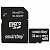 Карта памяти micro SDHC, 32 GB, SMARTBUY, 10 Мб/сек. (class 10), с адаптером, SB32GBSDCL10-01