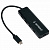 Хаб USB 3.1, 2xUSB, 2xType-C, с дополнительным питанием (Type-C), кабель Type-C 19 см, черный, GEMBIRD UHB-C425