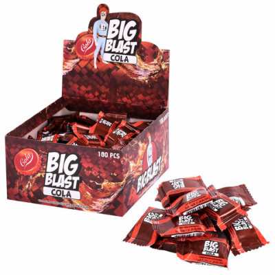 Жевательная резинка BIGBLAST со вкусом колы, 100 шт. по 4 г в шоу-боксе, ТУРЦИЯ, УТ-00002110 Жевательная резинка BIGBLAST со вкусом колы, 100 шт. по 4 г в шоу-боксе, ТУРЦИЯ, УТ-00002110