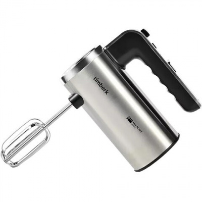 Миксер TIMBERK T-HM40S49, 550 Вт, 5 скоростей, 2 венчика, 2 крюка для теста, подставка, стальной Миксер TIMBERK T-HM40S49, 550 Вт, 5 скоростей, 2 венчика, 2 крюка для теста, подставка, стальной