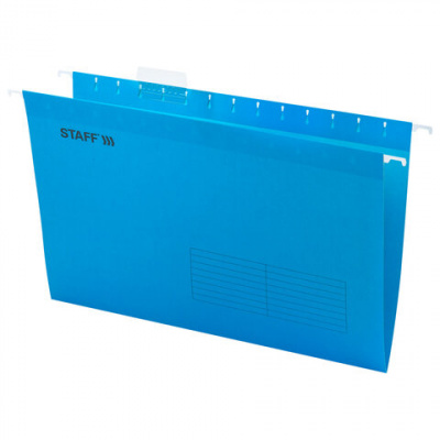 Подвесные папки А4/Foolscap (404х240 мм) до 80 л., КОМПЛЕКТ 10 шт., синие, картон, STAFF, 270933 Подвесные папки А4/Foolscap (404х240 мм) до 80 л., КОМПЛЕКТ 10 шт., синие, картон, STAFF, 270933