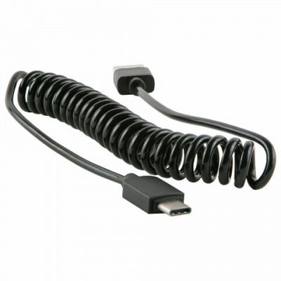 Кабель USB 2.0 – Type-C,RED LINE Spiral, черный, УТ000015710