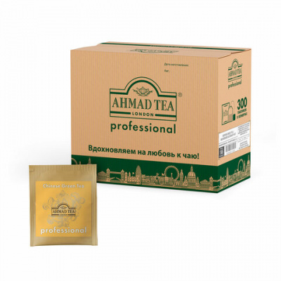 Чай AHMAD "Professional Chinese Green Tea" зеленый, 300 пакетиков в конвертах по 1,8 г, 1565 Чай AHMAD "Professional Chinese Green Tea" зеленый, 300 пакетиков в конвертах по 1,8 г, 1565