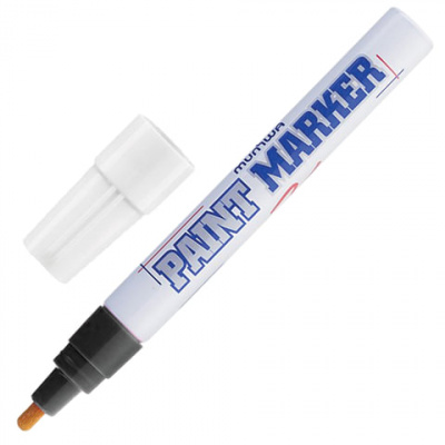 Маркер-краска лаковый (paint marker) MUNHWA, 4 мм, ЧЕРНЫЙ, нитро-основа, алюминиевый корпус, PM-01 Маркер-краска лаковый (paint marker) MUNHWA, 4 мм, ЧЕРНЫЙ, нитро-основа, алюминиевый корпус, PM-01