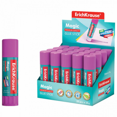 Клей-карандаш ERICH KRAUSE "Magic", 15 г, обесцвечивающийся после высыхания, 4446 Клей-карандаш ERICH KRAUSE "Magic", 15 г, обесцвечивающийся после высыхания, 4446