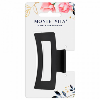 Краб для волос 8,5 см, soft-touch, чёрный, MONTE VITA (МОНТЕ ВИТА), 457002 Краб для волос 8,5 см, soft-touch, чёрный, MONTE VITA (МОНТЕ ВИТА), 457002
