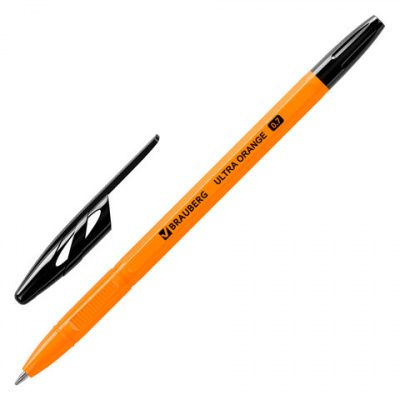 Ручка шариковая BRAUBERG "ULTRA ORANGE", ЧЕРНАЯ, узел 0,7 мм, чернила ГЕРМАНИЯ, наконечник ШВЕЙЦАРИЯ, 143563 Ручка шариковая BRAUBERG "ULTRA ORANGE", ЧЕРНАЯ, узел 0,7 мм, чернила ГЕРМАНИЯ, наконечник ШВЕЙЦАРИЯ, 143563