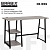 Стол на металлокаркасе BRABIX "LOFT CD-006", 1200х500х730 мм, 2 полки, цвет дуб антик, 641225
