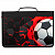 Папка на молнии BRAUBERG А4 с ручкой, с органайзером, 1 отделение, "Black football", 270992