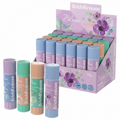 Клей-карандаш ERICH KRAUSE "EasyStick Pastel Bloom", 13 г, 60498 Клей-карандаш ERICH KRAUSE "EasyStick Pastel Bloom", 13 г, 60498