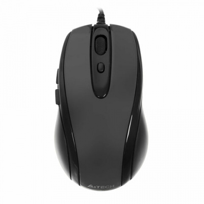 Мышь проводная A4TECH V-Track Padless N-708X, USB, 5 кнопок + 1 колесо-кнопка, оптическая, серая, 603731