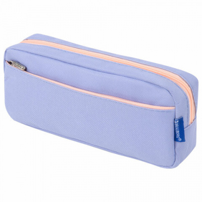 Пенал мягкий BRAUBERG PASTEL, 2 отделения, голубой, 21х9,5х5 см, 272277 Пенал мягкий BRAUBERG PASTEL, 2 отделения, голубой, 21х9,5х5 см, 272277