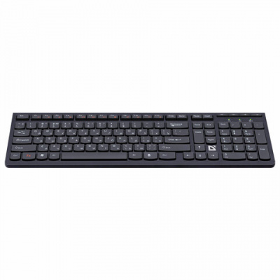 Клавиатура беспроводная DEFENDER UltraMate SM-535 RU, USB, 108 клавиш, 2,4 Ghz, черная, 45535 Клавиатура беспроводная DEFENDER UltraMate SM-535 RU, USB, 108 клавиш, 2,4 Ghz, черная, 45535
