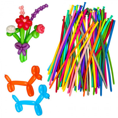 Шары воздушные для моделирования 5х150 см, 100 штук, ассорти, BRAUBERG KIDS, 591877 Шары воздушные для моделирования 5х150 см, 100 штук, ассорти, BRAUBERG KIDS, 591877